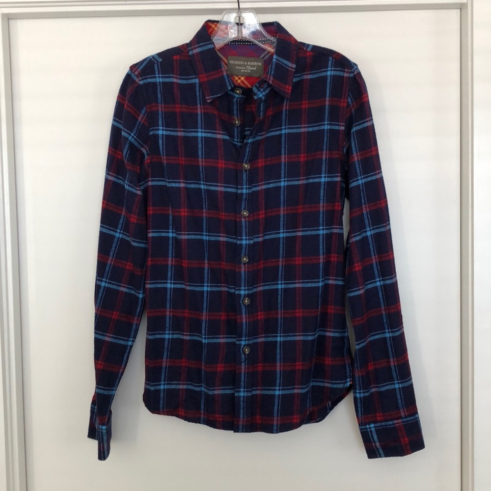 NWOT Blue Plaid Cotton Flannel